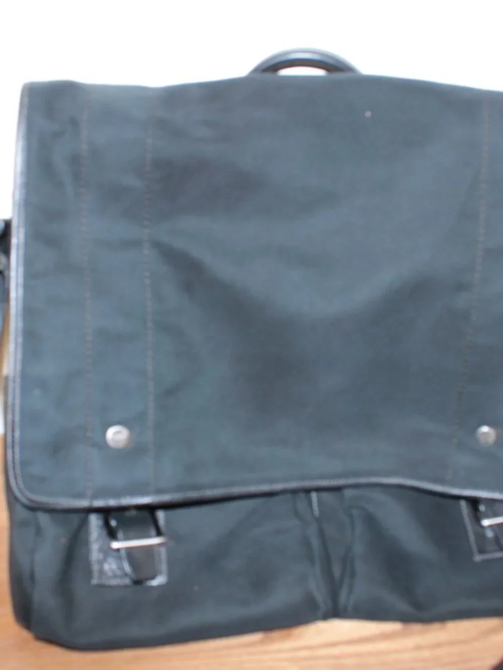 Coach Black Canvas & Leather Briefcase Messenger Bag